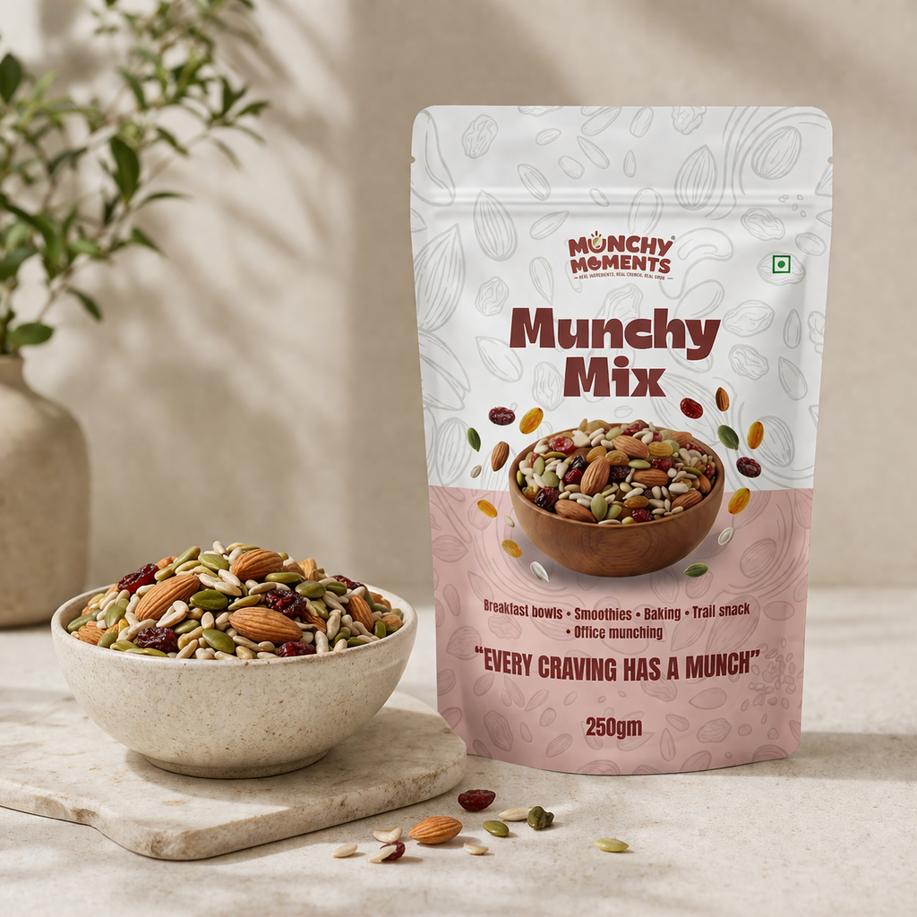 Munchy Moments Munchy Mix – Premium Seeds, Nuts & Dry Fruits Blend (250g)