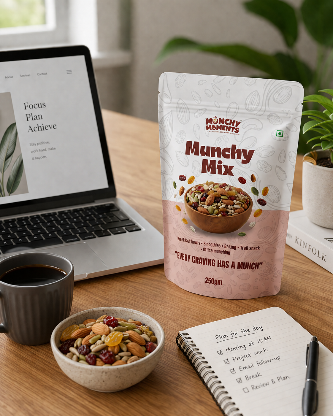 Munchy Moments Munchy Mix – Premium Seeds, Nuts & Dry Fruits Blend (250g)