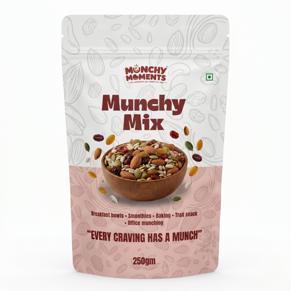 Munchy Moments Munchy Mix – Premium Seeds, Nuts & Dry Fruits Blend (250g)